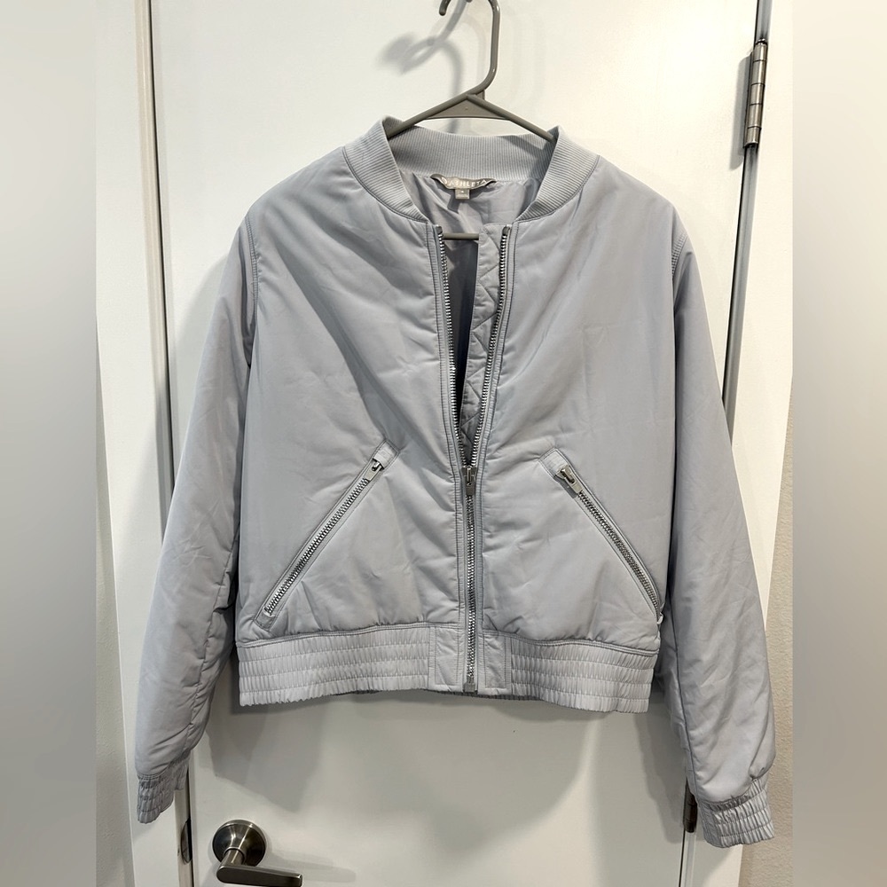 ATHLETA Northstar PrimaLoft Bomber Jacket, Grey Matter SIZE S #383879 N0428